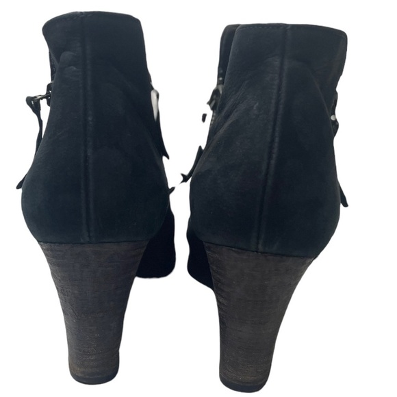 Paul Green Women’s Malibu Sliced Zip Black Leather Ankle Boots - Picture 7 of 11